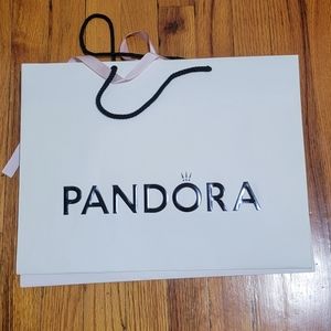 Pandora 1 Large Shopping Bag w ribbon  ties 15.5'×12'×6'